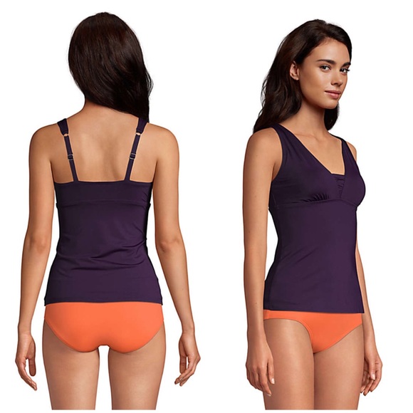 Lands End Tankini Grecian slender purple - Picture 4 of 8